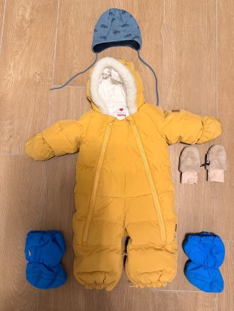 Reima Daunen Baby Overall + Füsslinge + Handschuhe + Haube