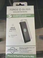 Verre protecteur Force Glass iPhone 14/15/16 neuf