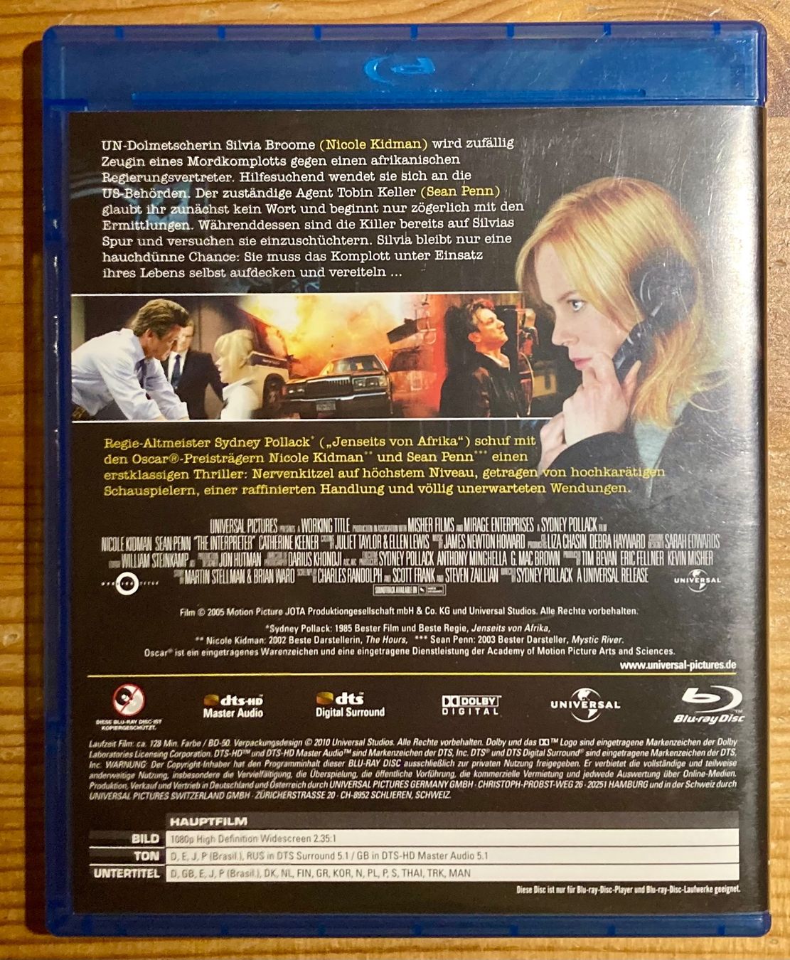 Tutti i DVDs: Die Dolmetscherin (Kidman/Penn) – Usato da Zürich venduto da Djmotionch 3