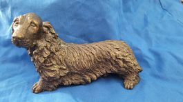 Statue chien en bronze, basset