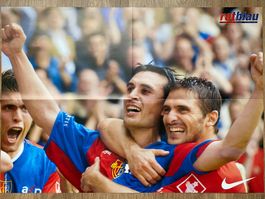FC Basel H. Yakin, B. Huggel, J.H. Rossi