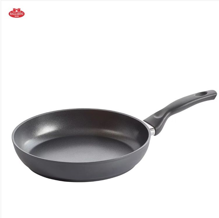 BALLARINI Fritteuse Mit Antihaftbeschichtung – 24 Cm Durchmesser, Inkl. Glasdeckel & Stahlkorb, Schwarz – Für Fettarmes Frittieren, Florenz Serie