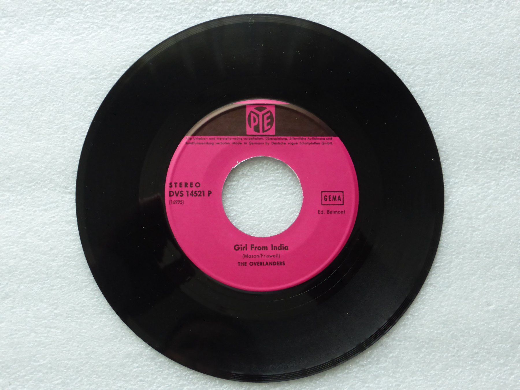 Dischi in vinile: Vinyl Single  THE OVERLANDERS – Usato da Küssnacht am Rigi venduto da Mondkinder 2