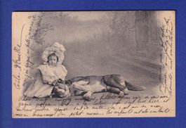 ENFANT - Jeune fille avec son chien