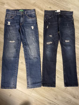 2 coole Benetton used look stretch Jeans Gr.150