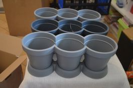 3 STUCK VASE PLASTIK