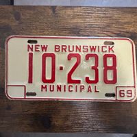 🇨🇦 1969 Vintage Autonummer - New Brunswick 10-238 - Kanada