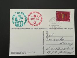 Ballon Post 1982 ref. Kirche Horgen      (G1223)