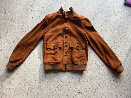 Beautiful Bally Bomber Jacket in brown suede size 50 - new