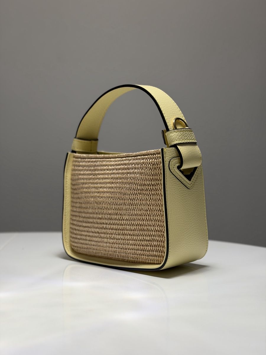 Borse da donna: Borsa rafia e pelle – Nuovo e nell'imballaggio originale da Mendrisio venduto da pri_856w 1