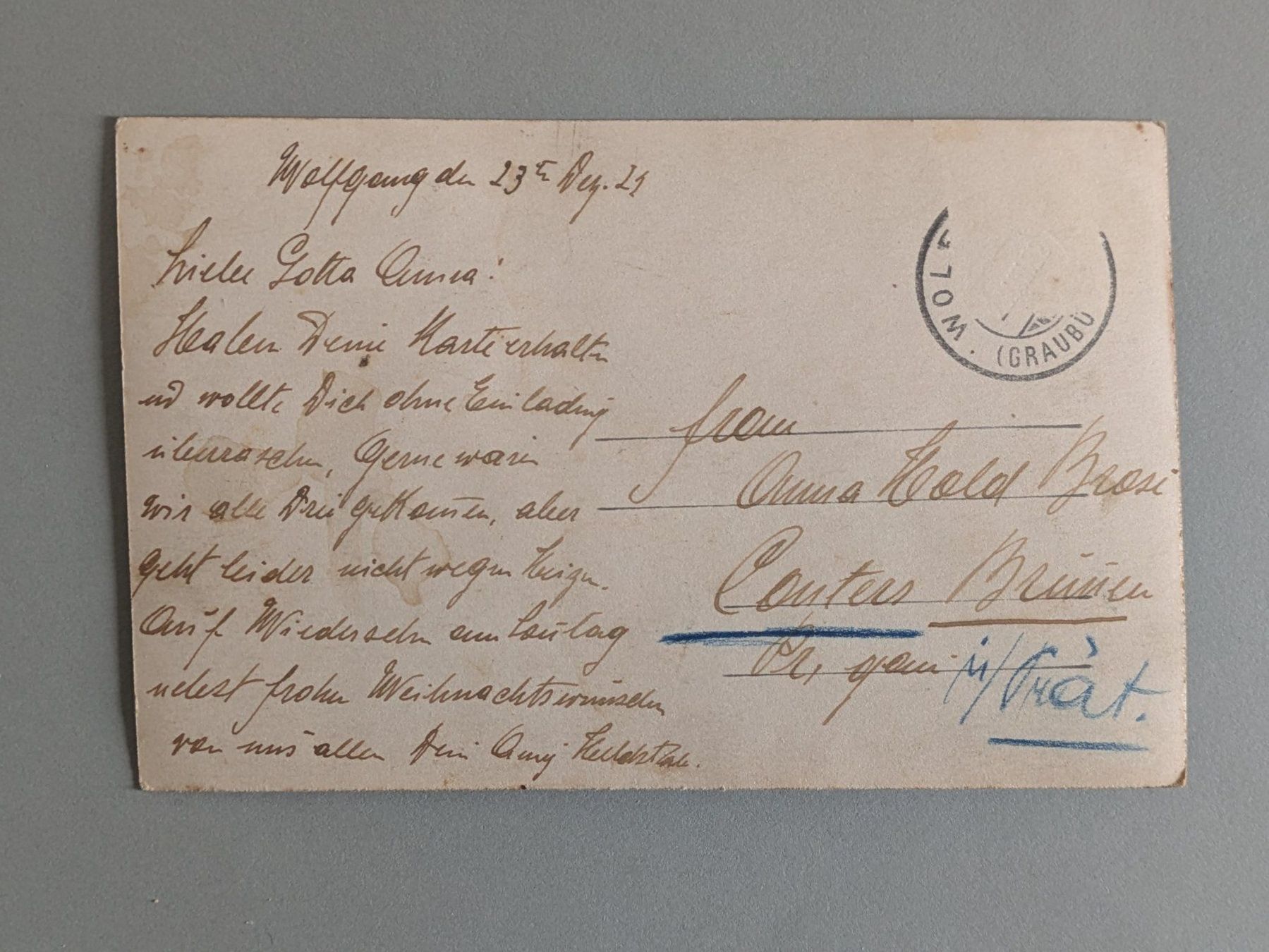 Ansichtskarten: AK "DAVOS - WOLFGANG", 1921 – Gebraucht aus St. Gallen von modernetc 1