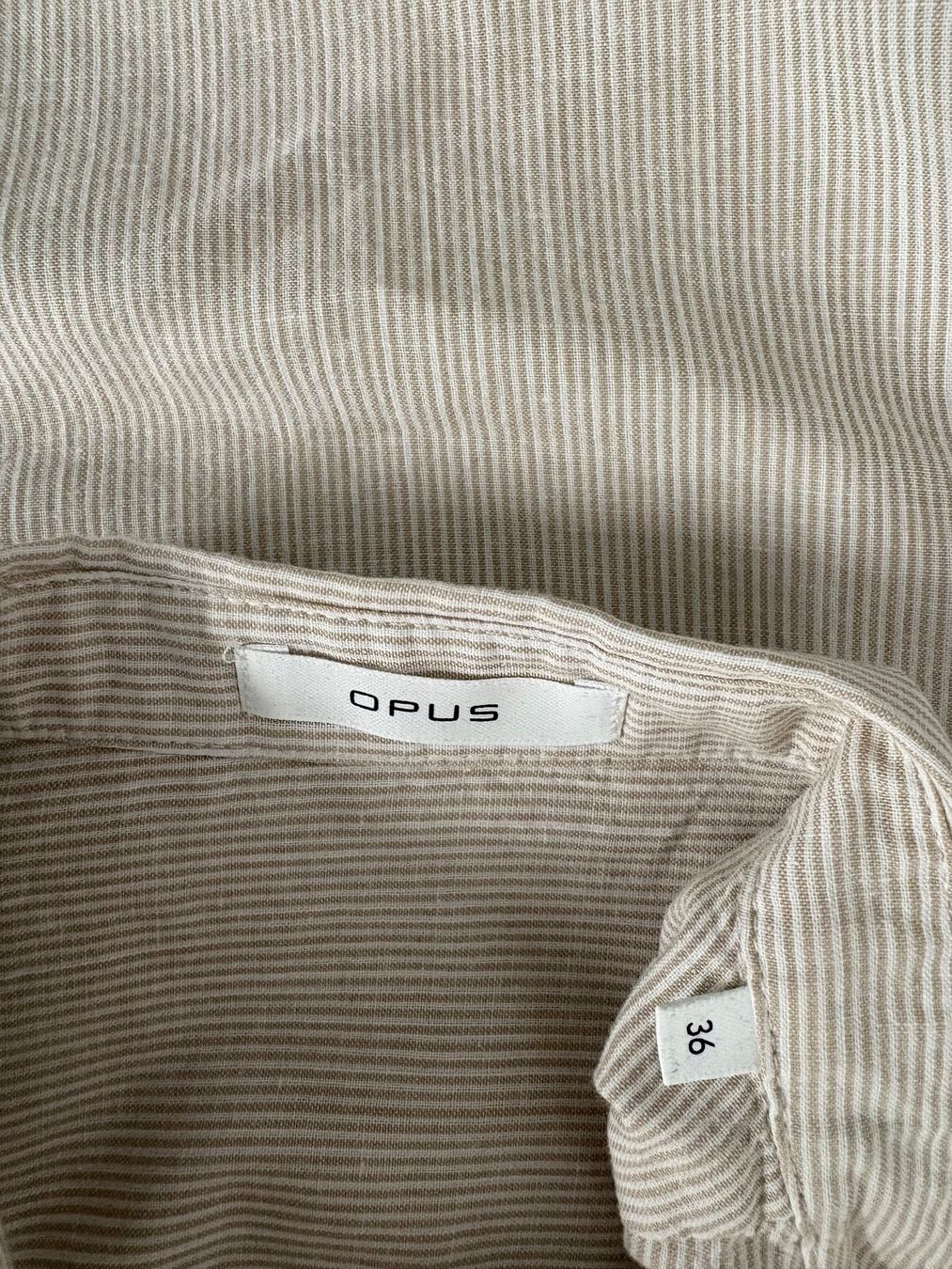 Opus Blusen: Opus Sommerbluse beige gestreift 36-42 Baumwolle Leinen – Neu (gemäss Beschreibung) aus Regensdorf von secondchancefashion 4
