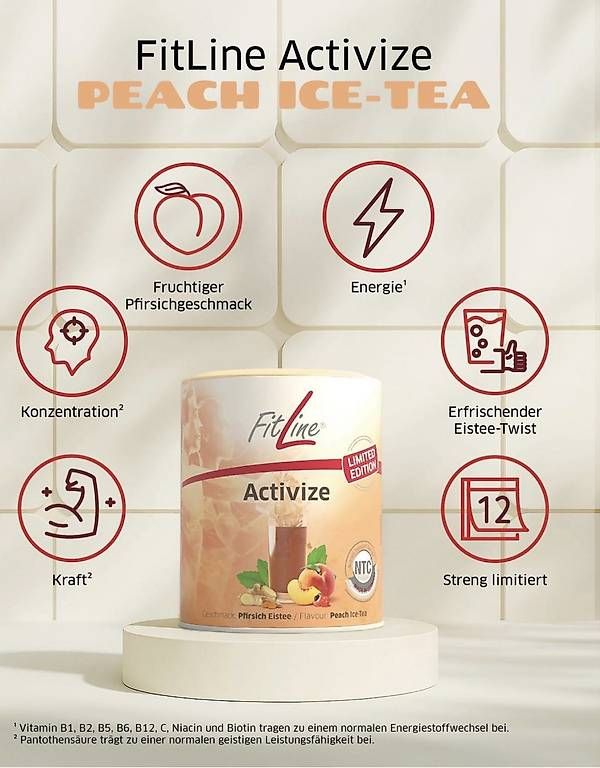 Fitline Cibi & Specialità: FitLine-Activize Ice Tea Peach – Nuovo e nell'imballaggio originale da Wolhusen venduto da ste_t97m 1