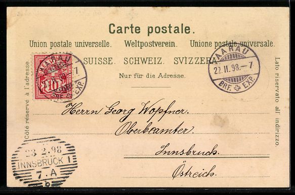 Ansichtskarten: Litho Berner Oberland, Häuser u. Strass – Gebraucht aus Berlin von bartko-reher 1