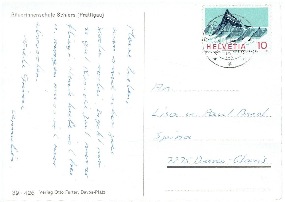 Cartes postales: Bäuerinnenschule Schiers – D'occasion à Flims - Dorf par Stagediver 1