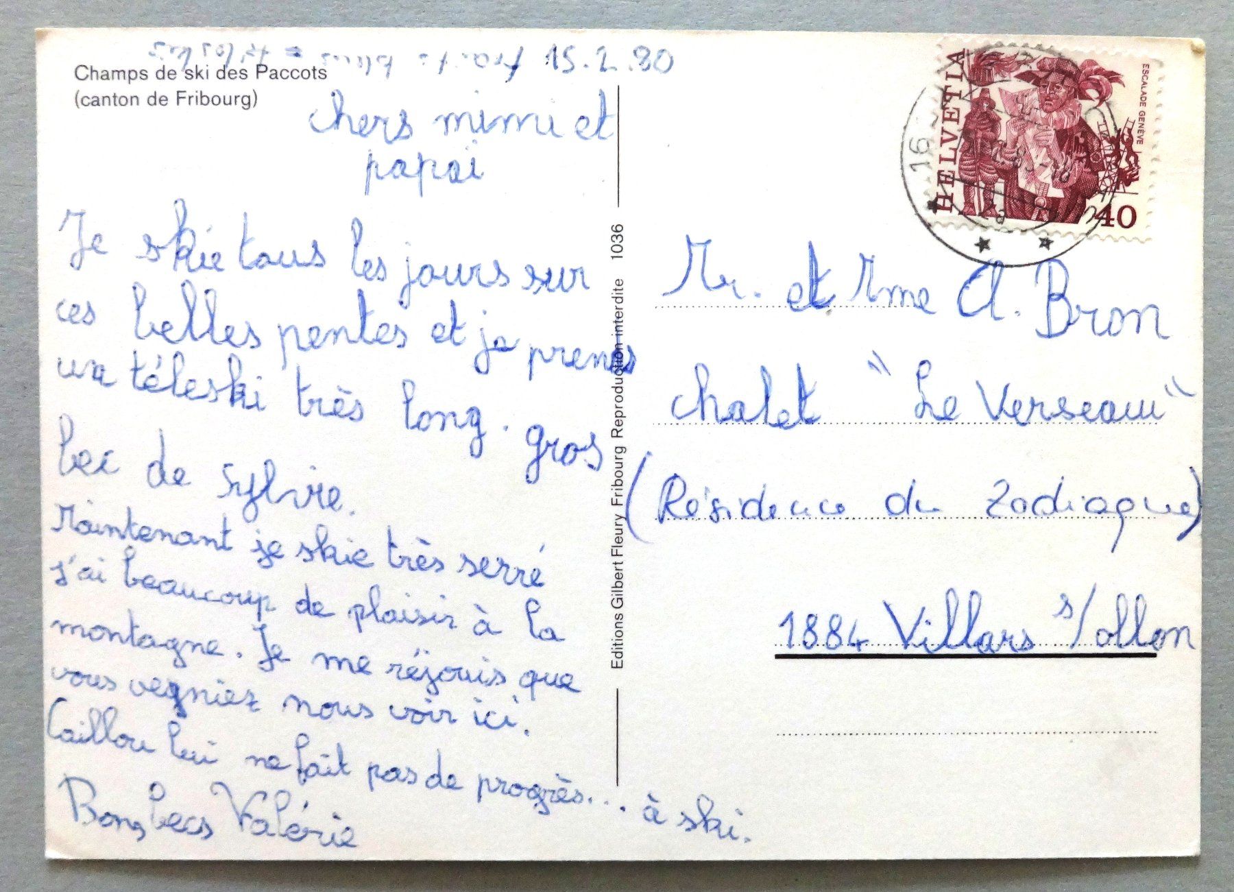 Cartes postales: Champs de ski des Paccots – D'occasion à Fétigny par Billy2miny 1