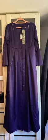 Abendkleid Lilla Satin Neu