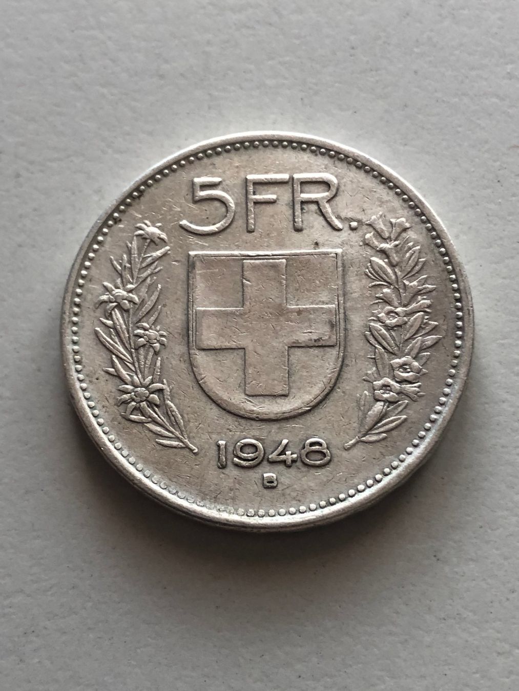Toutes les monnaies: 5 Fr. 1948 – D'occasion à Schötz par Odpa