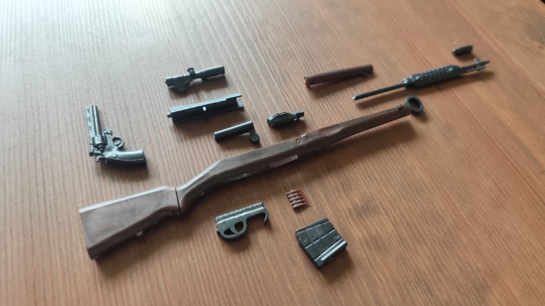 Kit di modellismo & Modellini statici: SVT-40 Modellgewehr 21cm + Desert Eagle NEU – Nuovo (secondo la descrizione) da Liebefeld venduto da Oakman771 1
