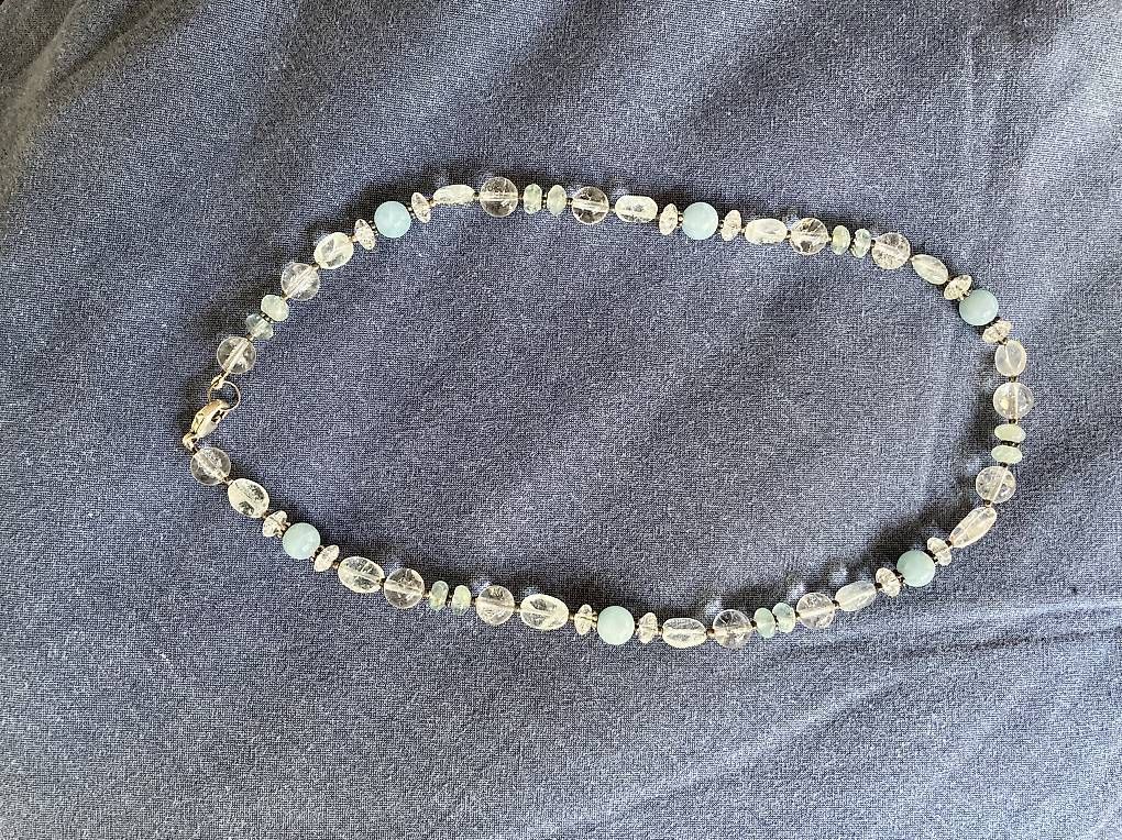Catenine: Aquamarin- Kristall Kette – Usato da Luzern venduto da sarafina2 4