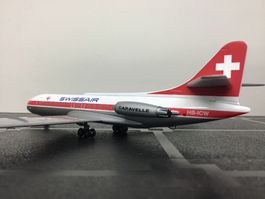 Swissair Caravelle Flugzeugmodell ✈️ HB-ICW, 1:200