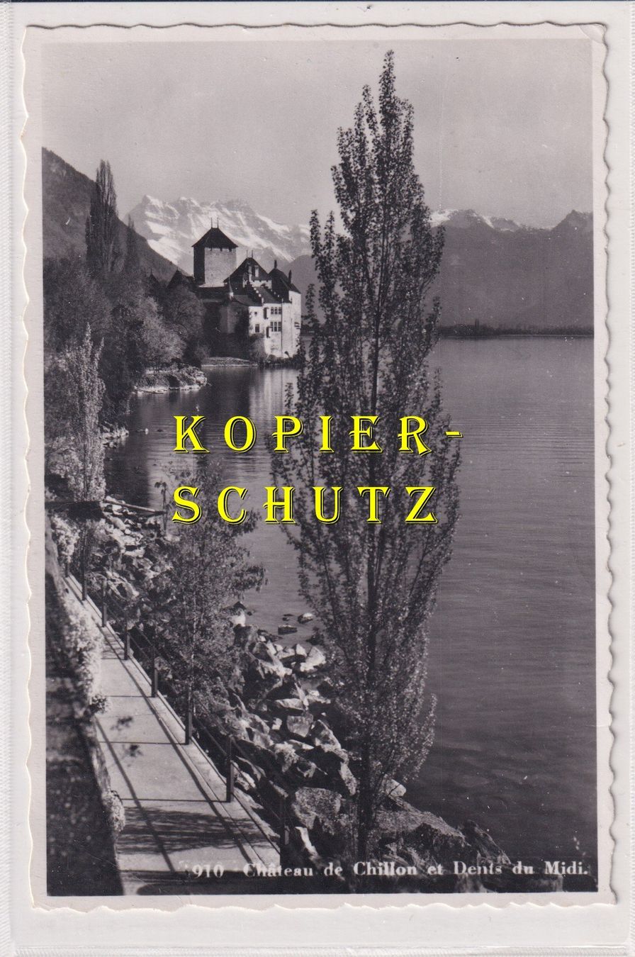 Ansichtskarten: Château de Chillon  /bq – Gebraucht aus Hombrechtikon von Rudolf07