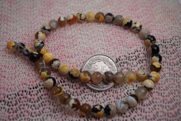 Kugel Strang   8mm Feuer-Achat, Imitat Gebrannt Achat