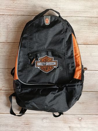 Rucksack Harley-Davidson schwarz orange