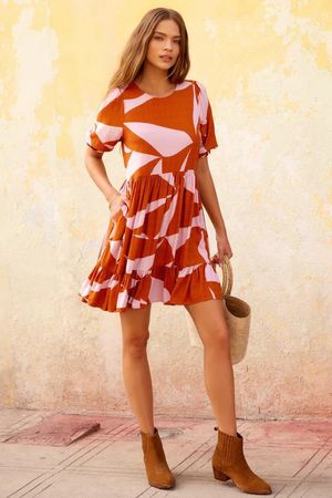 Robe d'été originale, motifs abstraite ☀️