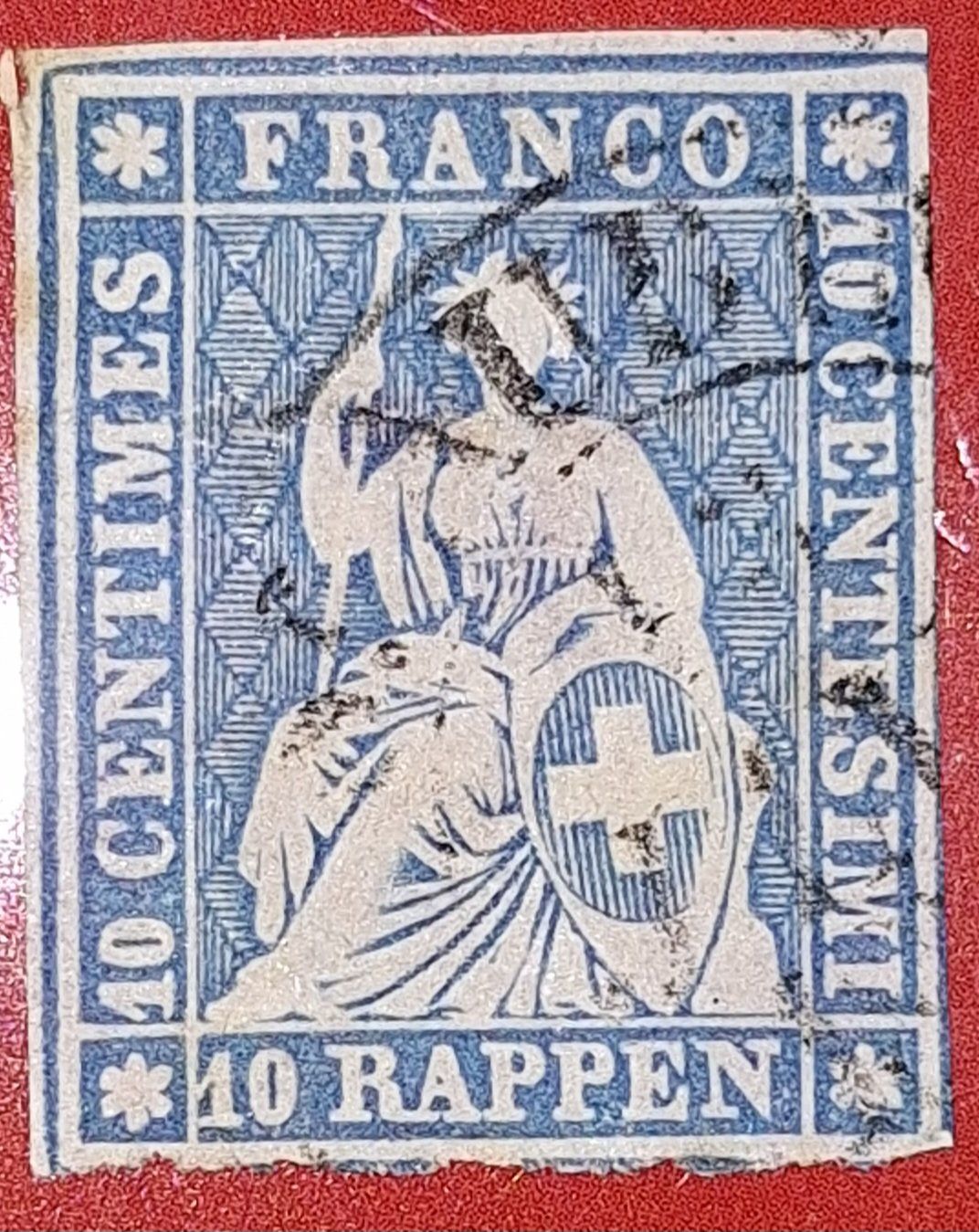 Alle Briefmarken: Strubel 23F mit kl. ATT Kat. 1300.- – Gebraucht aus Balgach von SIMEON27