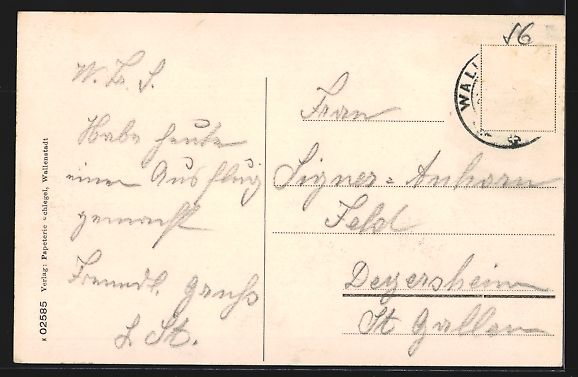 Cartoline postali: AK Wallenstadtberg, Sanatorium – Usato da Berlin venduto da bartko-reher 1