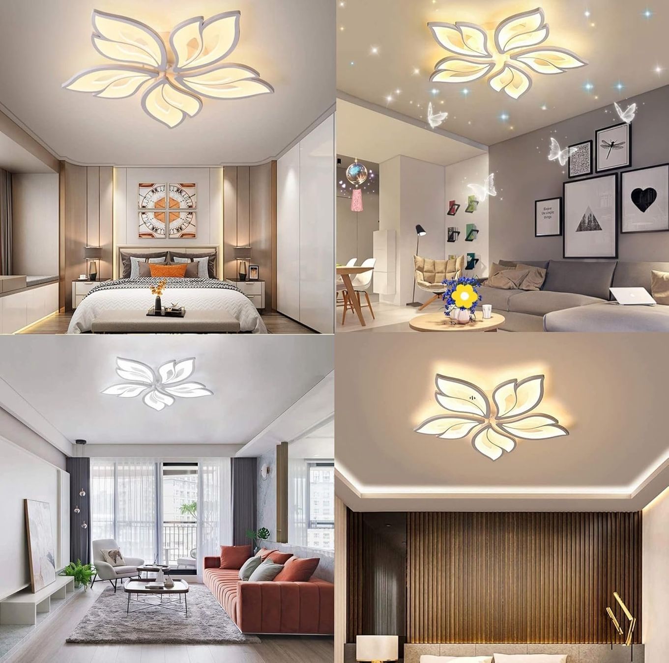 Kronleuchter & Deckenlampen: LED Deckenleuchte Deckenlampe Dimmbar Blumenform  40–80 W – Neu und originalverpackt aus Wittenbach von VELARO 1