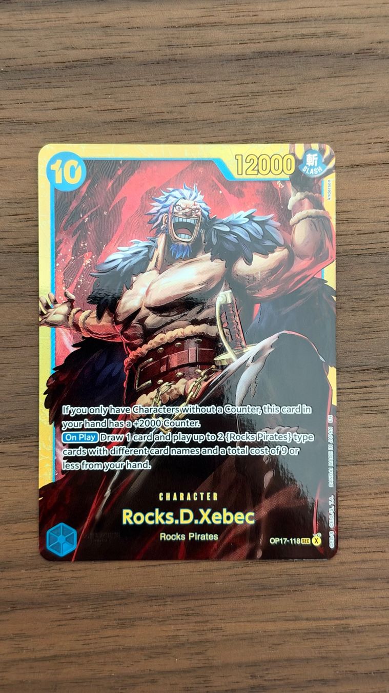 Bandai Carte collezionabili: Rocks D Xebec - OP17-118 SEC EN – Usato da Spreitenbach venduto da Alby_