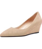 Escarpin compensé, beige - New (Size 38)