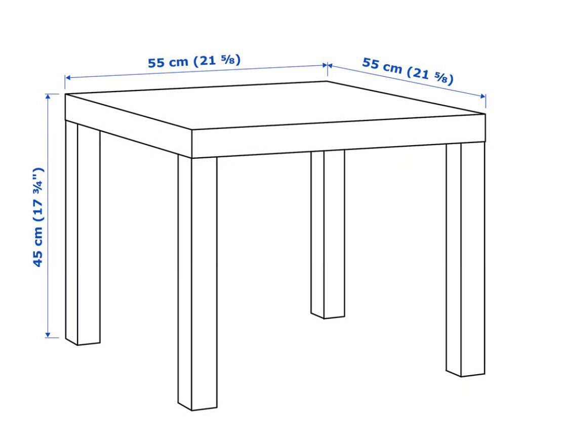 Ikea Comodini: Ikea LACK Table d'appoint, blanc, 55x55 cm – Usato da Clarmont venduto da sil_59s9 3