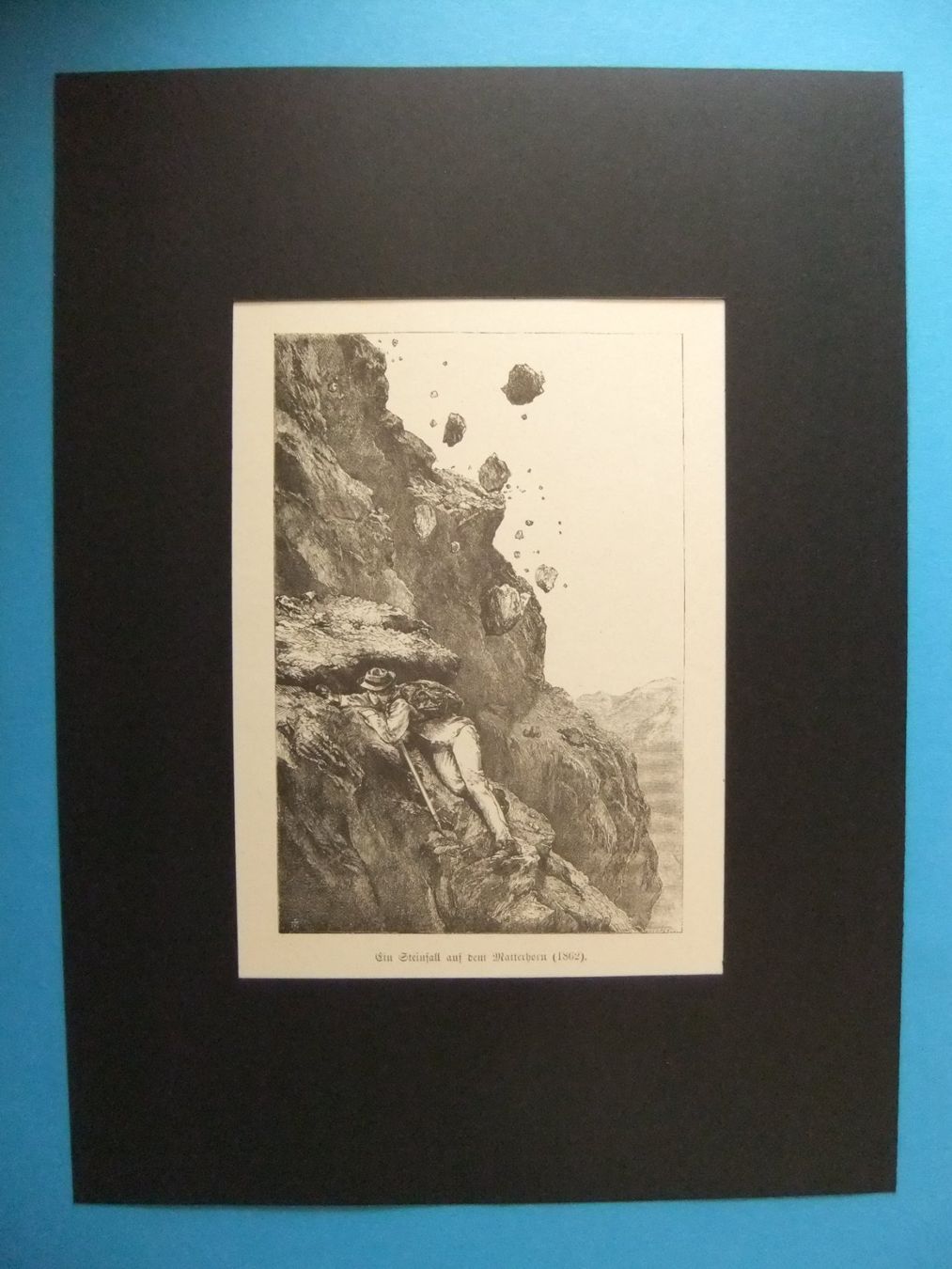 Incisioni: Stich ein Steinfall auf dem Matterhorn 1862 – Usato da St. Niklaus VS venduto da wunschlos54