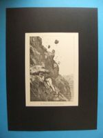 Stich ein Steinfall auf dem Matterhorn 1862