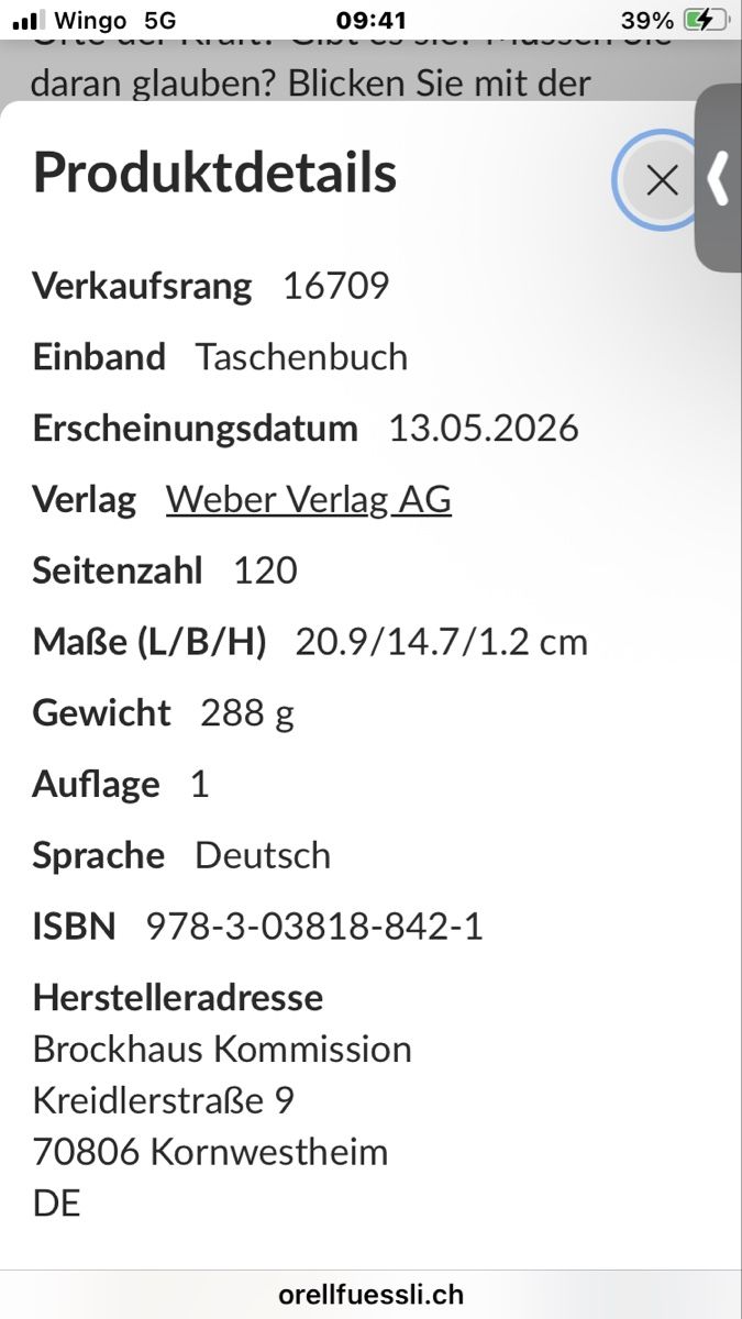 Libri: Orte der Kraft - Wahrheit oder  – Nuovo (secondo la descrizione) da Buchs AG venduto da Allerleis 3