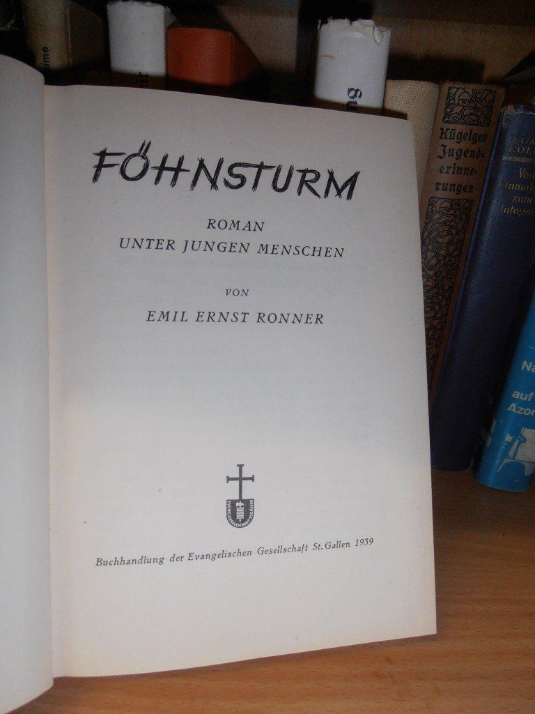 Bücher: Emil Ernst Ronner - Föhnsturm – Gebraucht aus Zürich von rudirentier 1