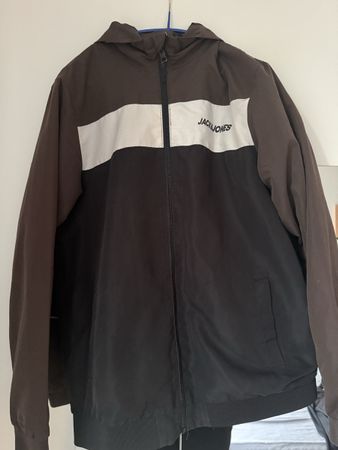 Jack & Jones Übergangsjacke schwarz braun mit Kapuze