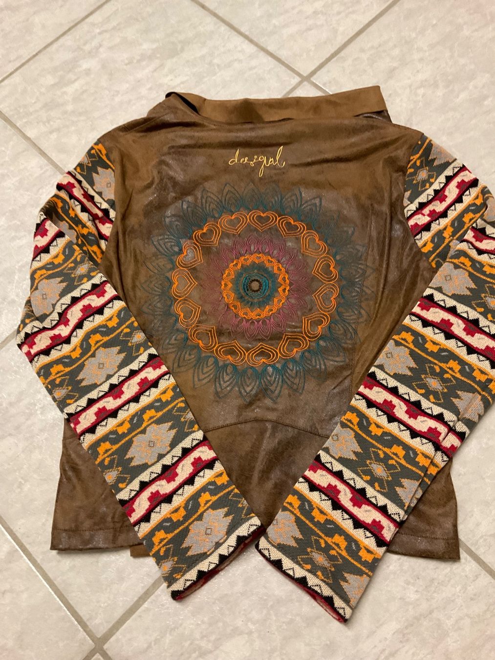 Desigual Giacche: Desigual Kunst Lederjacke Gr. 44 Herbst Boho – Usato da Spreitenbach venduto da Nucinul 3