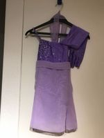Kürkleid Flieder mit Handschuhe.