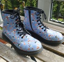 Bottes Dr. Martens enfant motif champignons bleu taille 35