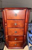 Schmuckschrank, Holz, 5 Schubladen, guter Zustand