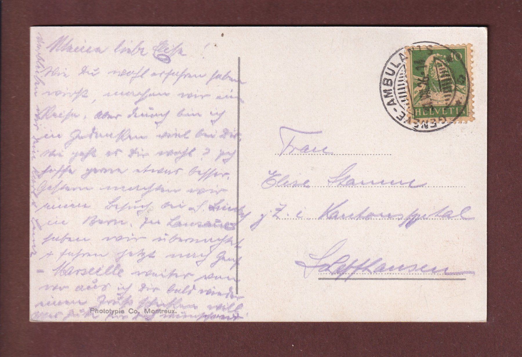 Ansichtskarten: LAUSANNE - A Ouchy - 1926 – Gebraucht aus Pully von nicecards 1