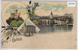 Gruss aus Olten - Post, Säli-Schlössli - Litho