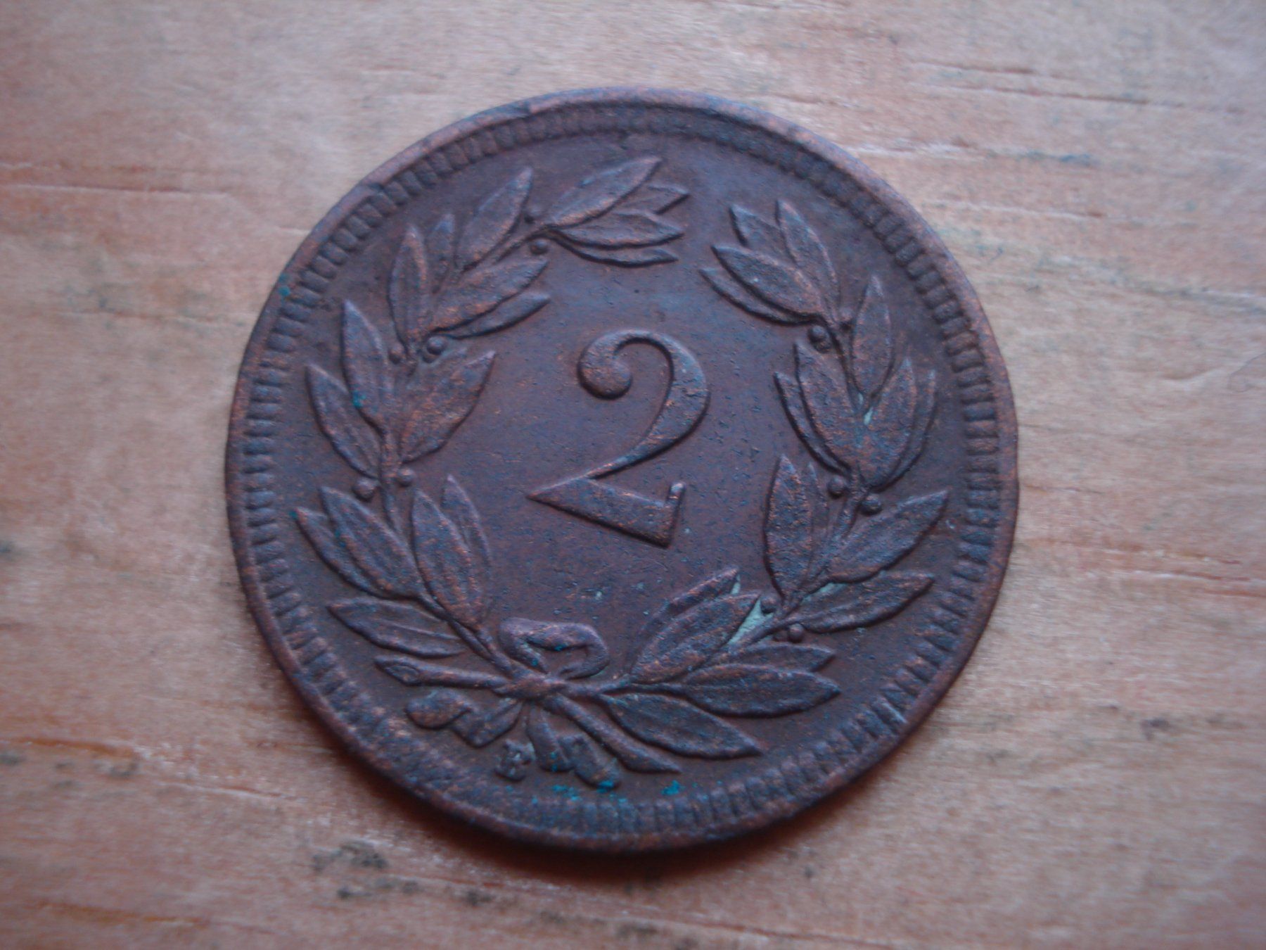 Alle Münzen: (W5) 2 Rappen 1902 – Gebraucht aus Erlach von Net-Coins 1