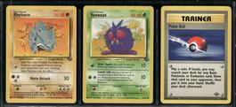 Vintage Pokémon Karte Jungle EN 1999 Lot of 3