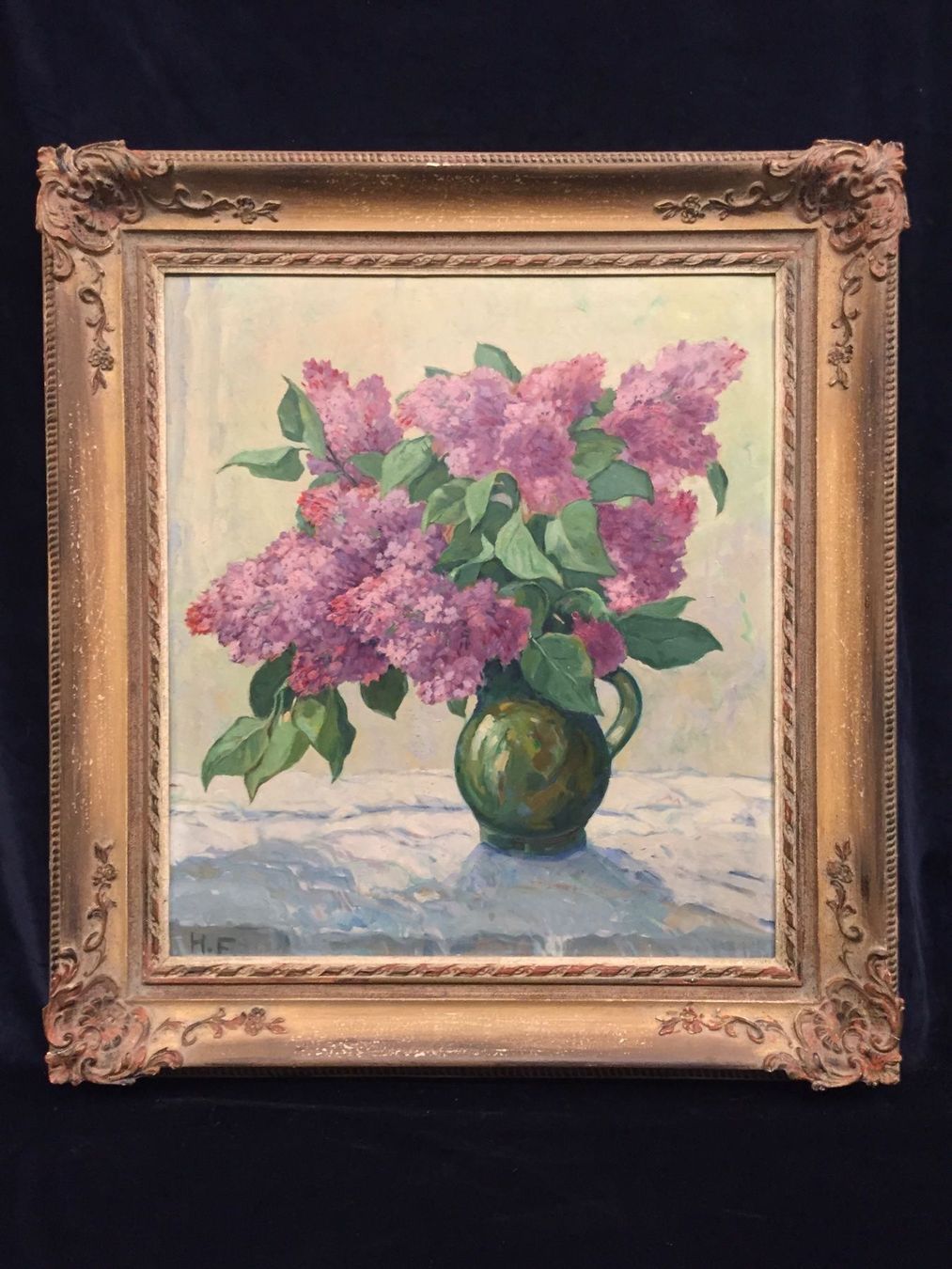 Dipinti: Gemälde Flieder   76x70cm – Usato da Zürich venduto da Artnuvo 2