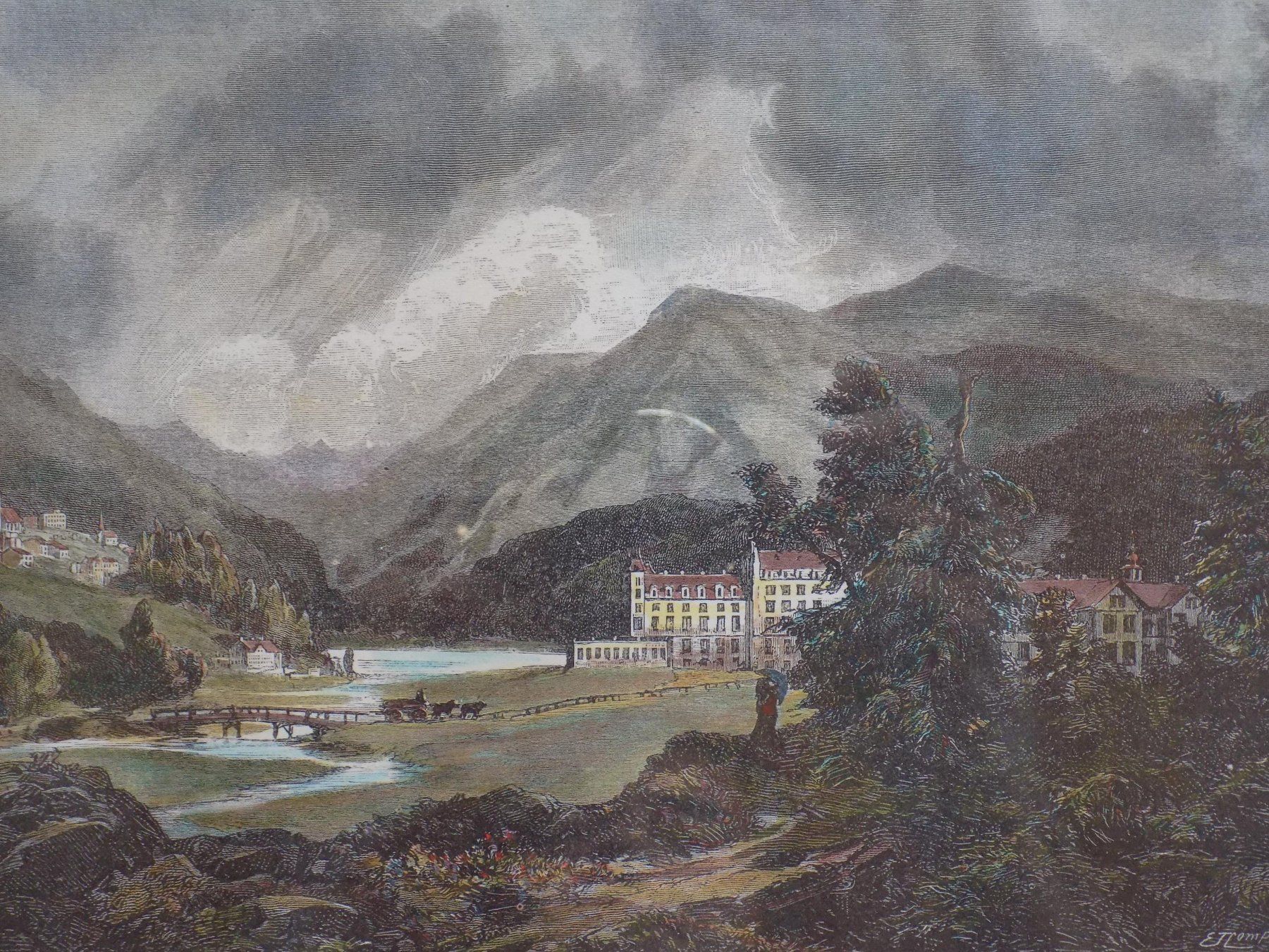 Gravures: St.Moritz Bad koloriert – D'occasion à Risch par Rischli15 2